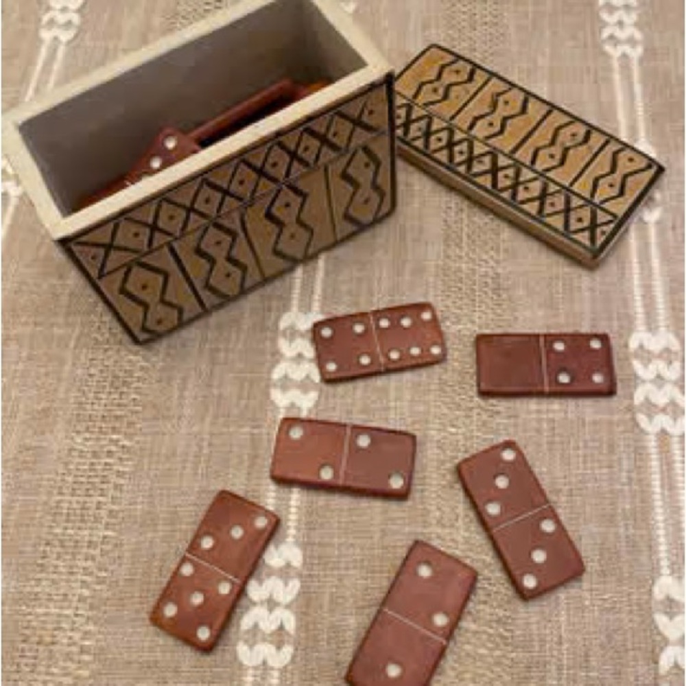 Handcrafted soapstone Domino Set with Box-Kenya